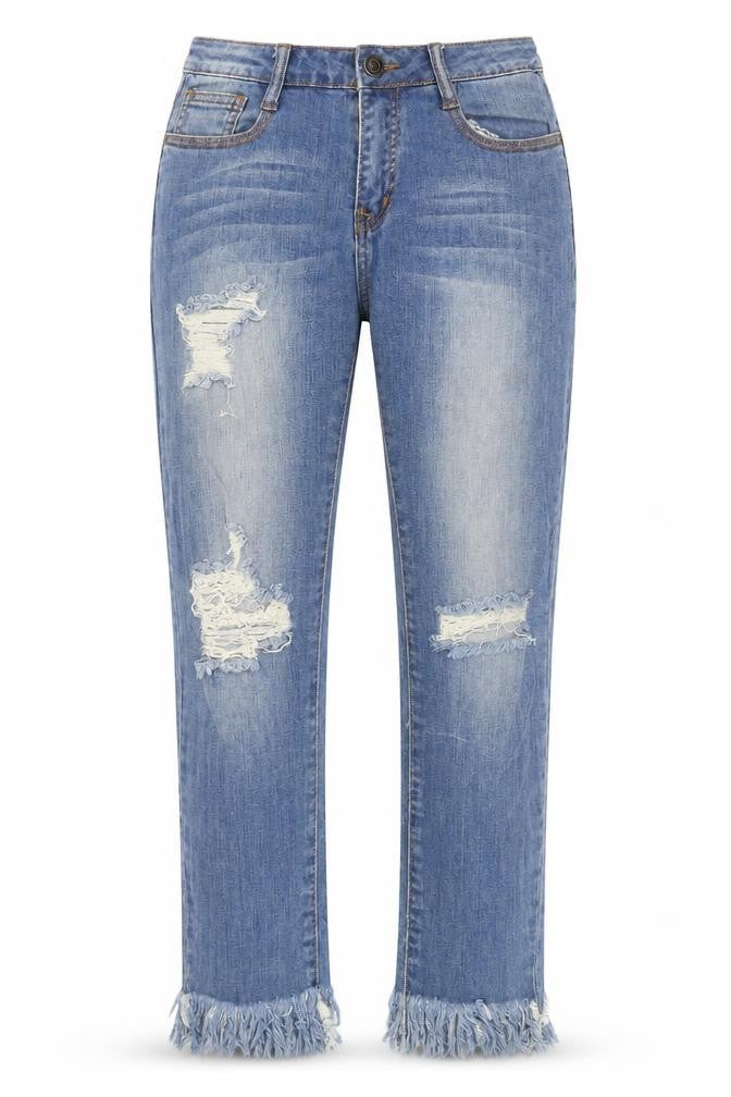 Machine Womens Blue Cotton Straight Jeans Size 30 in Regular Zip
