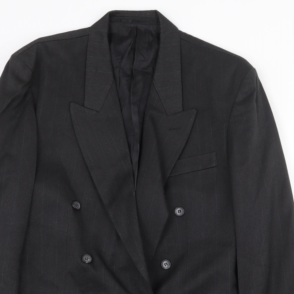 Topman Mens Grey Polyester Jacket Suit Jacket Size 42 Regular