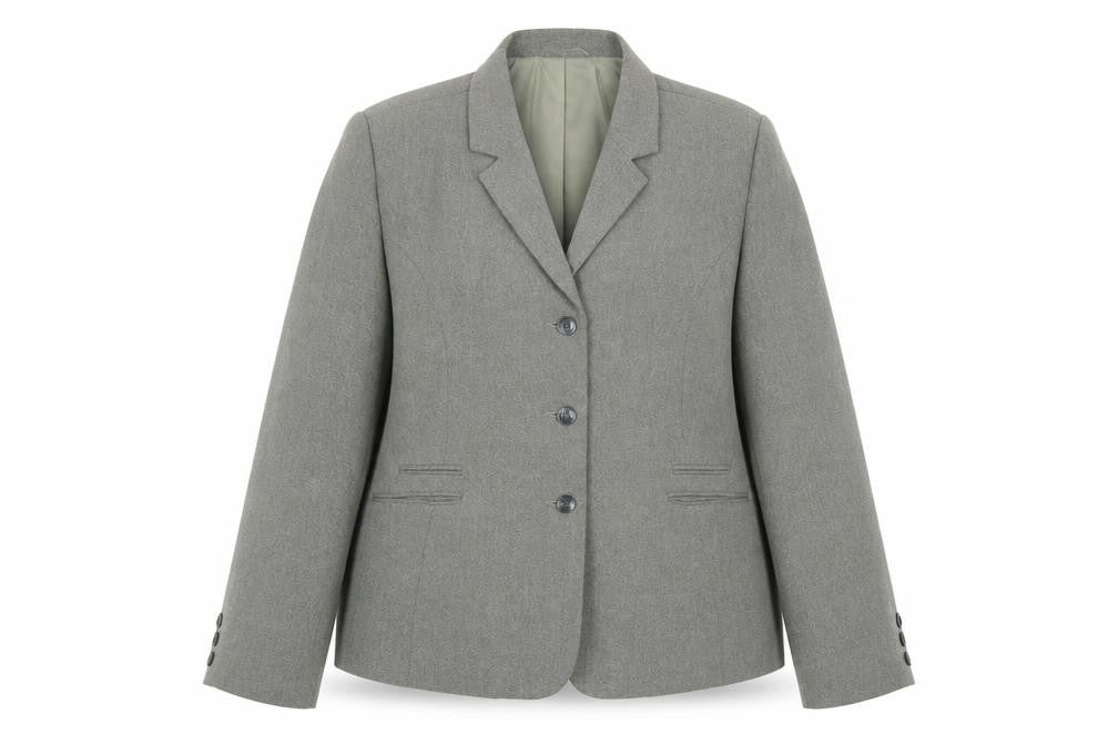 Pola Womens Grey Polyester Jacket Blazer Size 16 Button