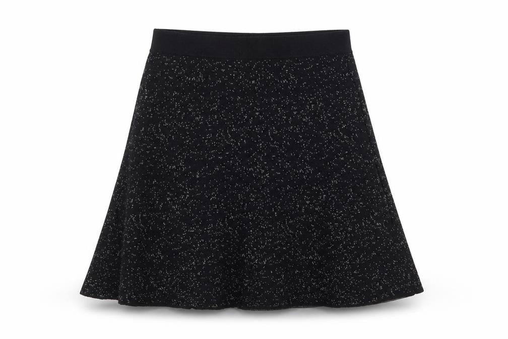 Cynthia Rowley Womens Black Geometric Cotton Swing Skirt Size M