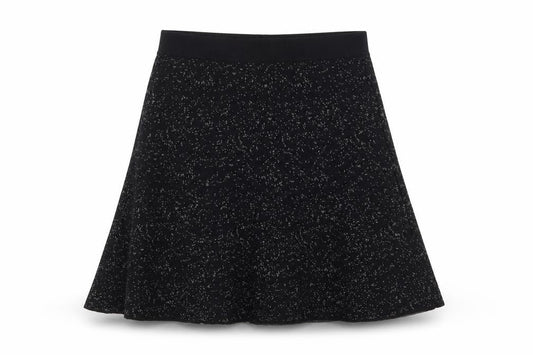 Cynthia Rowley Womens Black Geometric Cotton Swing Skirt Size M