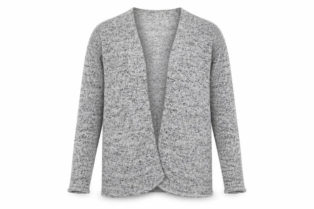 H&M Womens Grey V-Neck Acrylic Cardigan Jumper Size S
