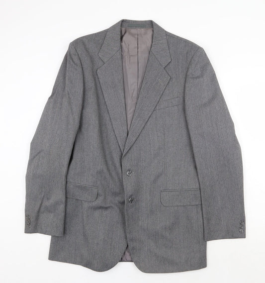 St Michael Mens Grey Wool Jacket Suit Jacket Size 40 Regular