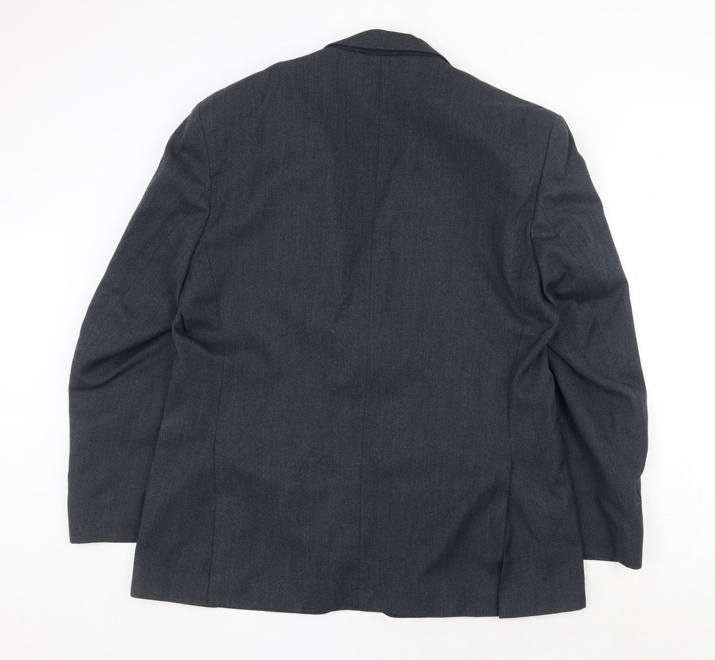 Scott International Mens Blue Wool Jacket Suit Jacket Size 44 Regular