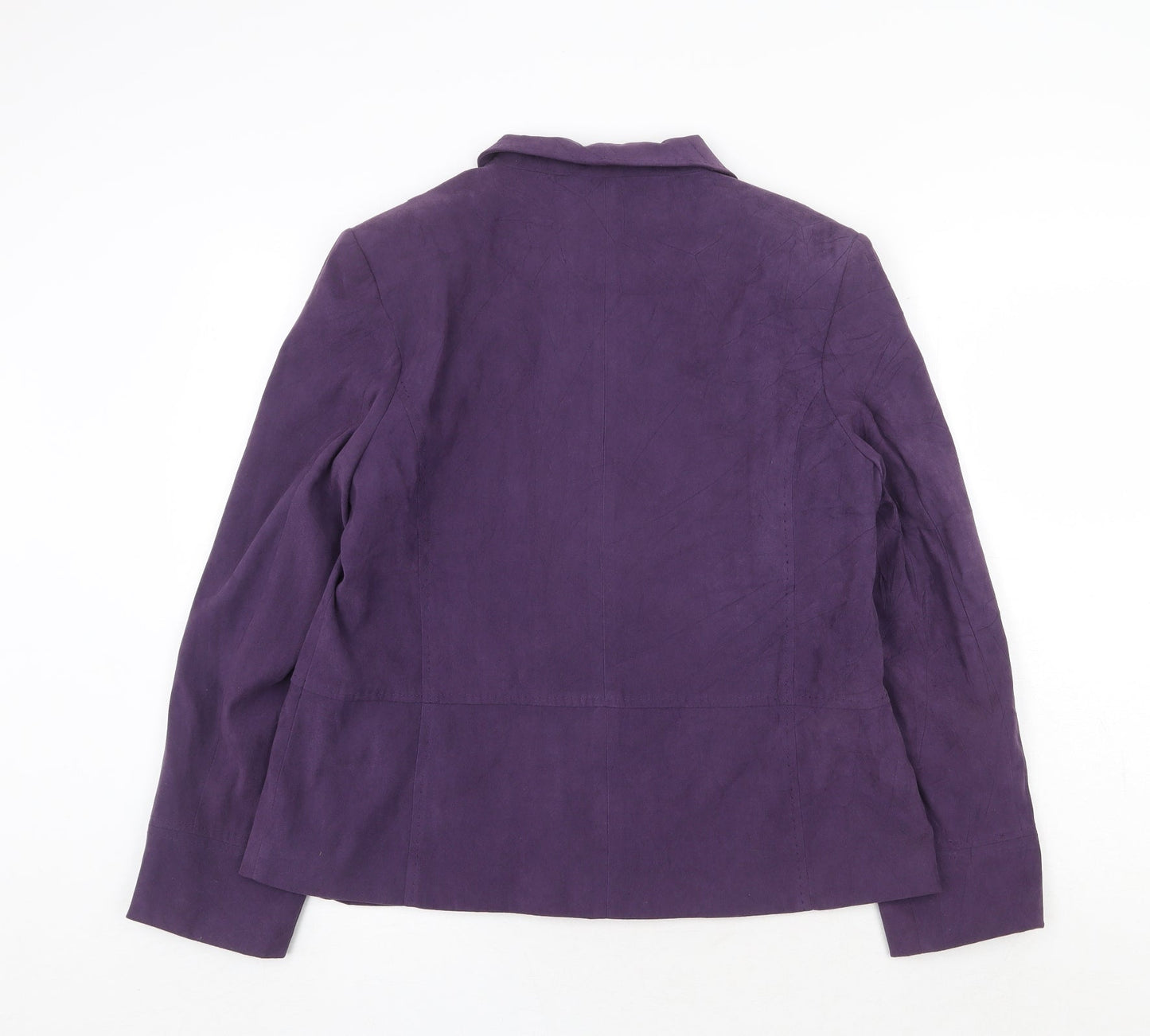 Damart Womens Purple Jacket Size 14 Zip