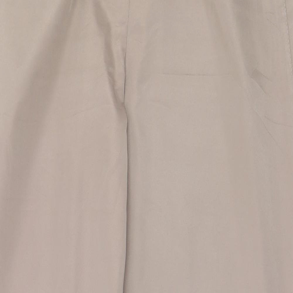Preworn Womens Beige Viscose Chino Trousers Size 40 in Regular Zip