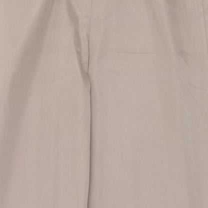 Preworn Womens Beige Viscose Chino Trousers Size 40 in Regular Zip