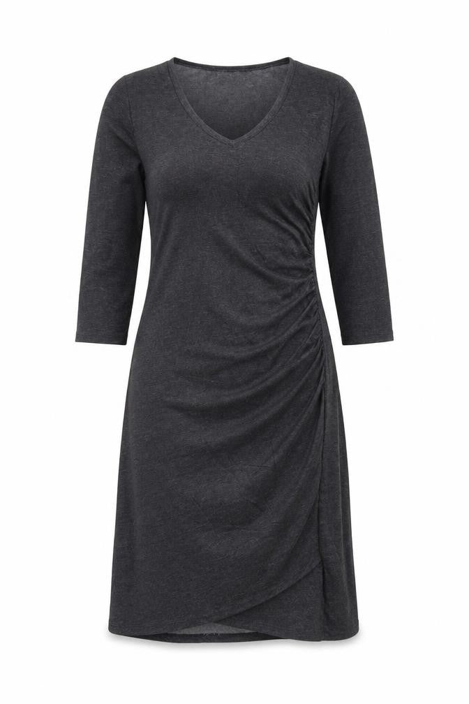 Scarlett Womens Grey Polyester A-Line Size M V-Neck Pullover