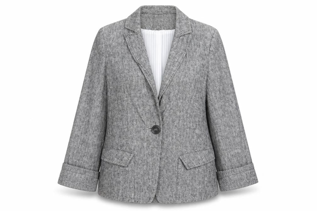 Atmosphere Womens Grey Jacket Blazer Size 8 Button