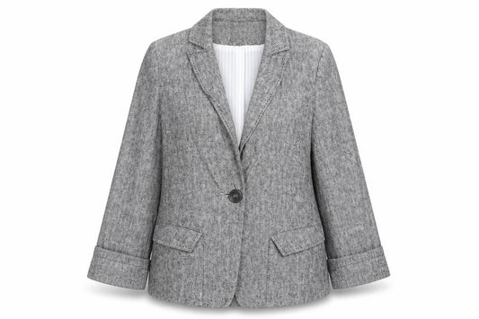 Atmosphere Womens Grey Jacket Blazer Size 8 Button