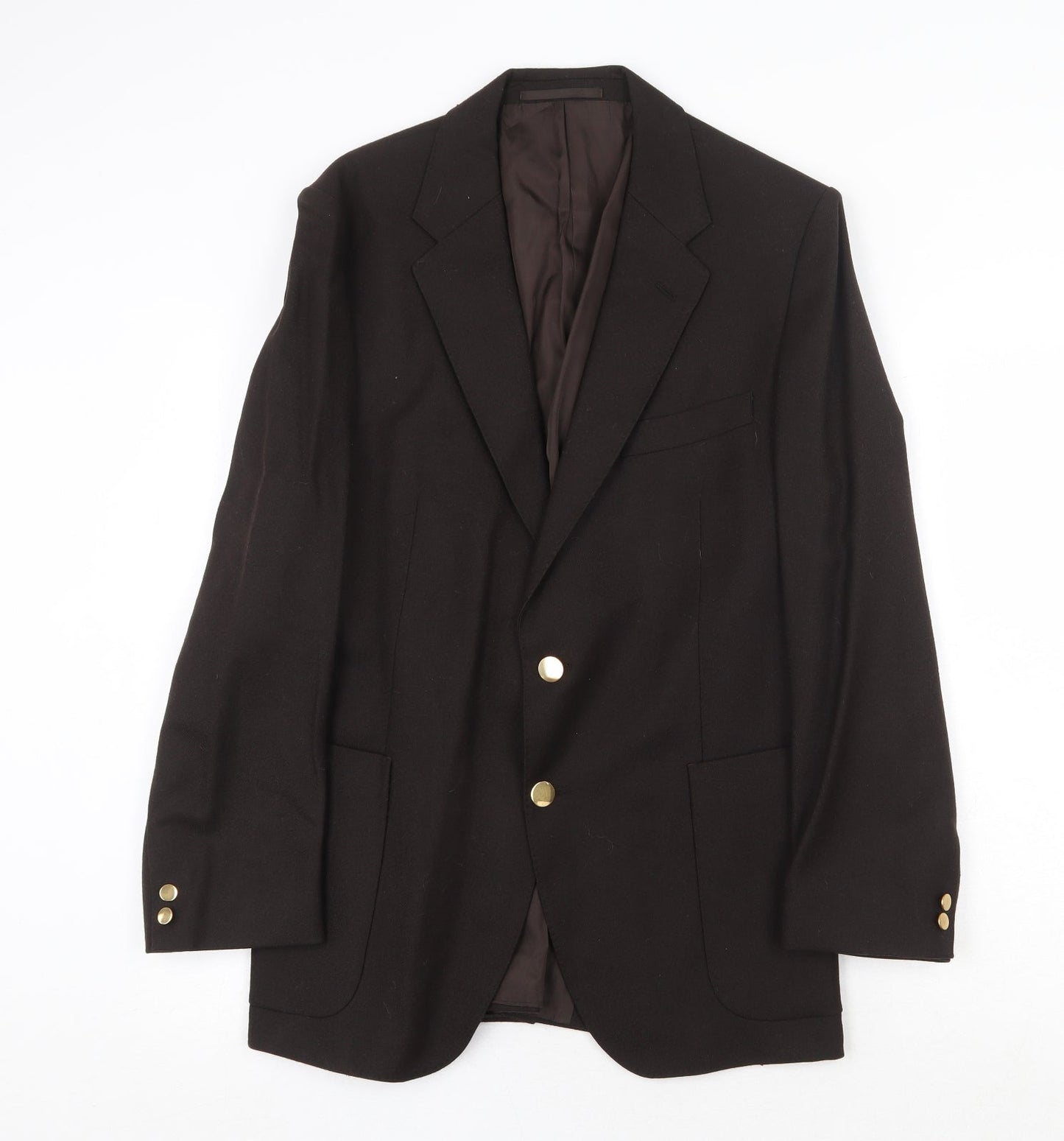 St Michael Mens Brown Wool Jacket Suit Jacket Size 42 Regular
