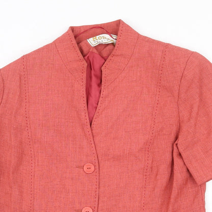 Roman Originals Womens Orange Polyester Jacket Blazer Size 14
