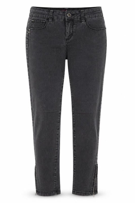 Coache Coache Womens Grey Cotton Straight Jeans Size 10 Regular Zip