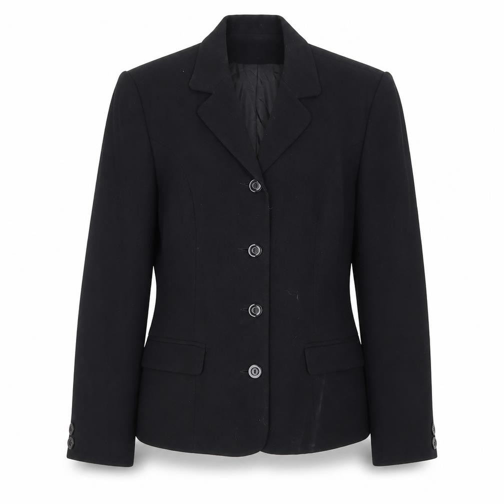 Richards Womens Black Polyester Jacket Suit Jacket Size 12