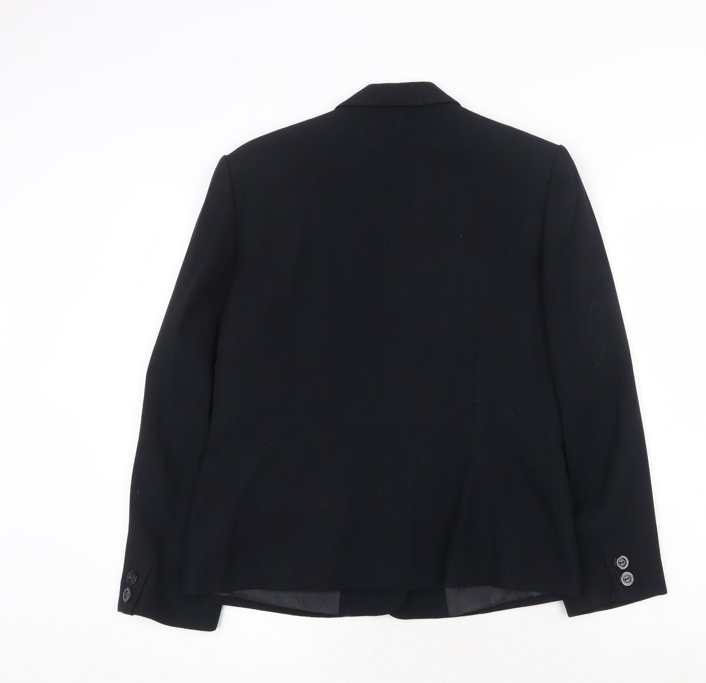 Richards Womens Black Polyester Jacket Suit Jacket Size 12
