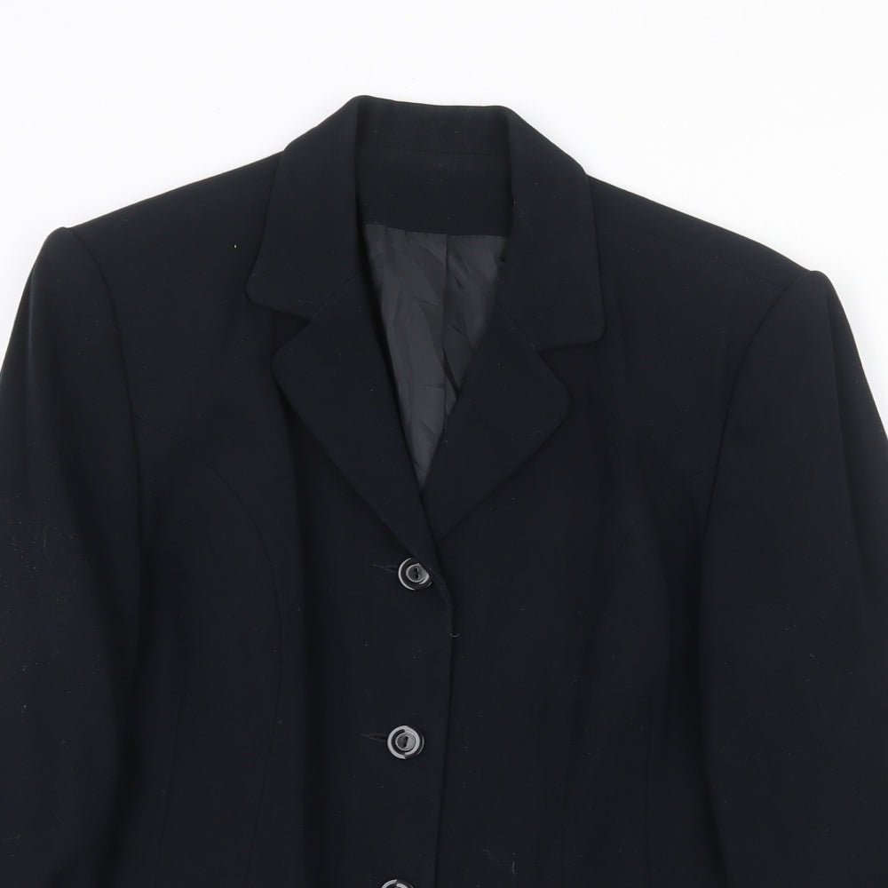Richards Womens Black Polyester Jacket Suit Jacket Size 12