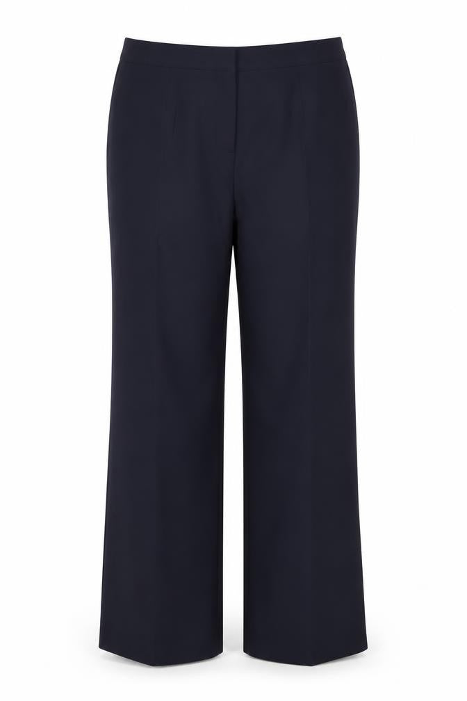 Classics Womens Blue Polyester Trousers Size 18 Regular Zip