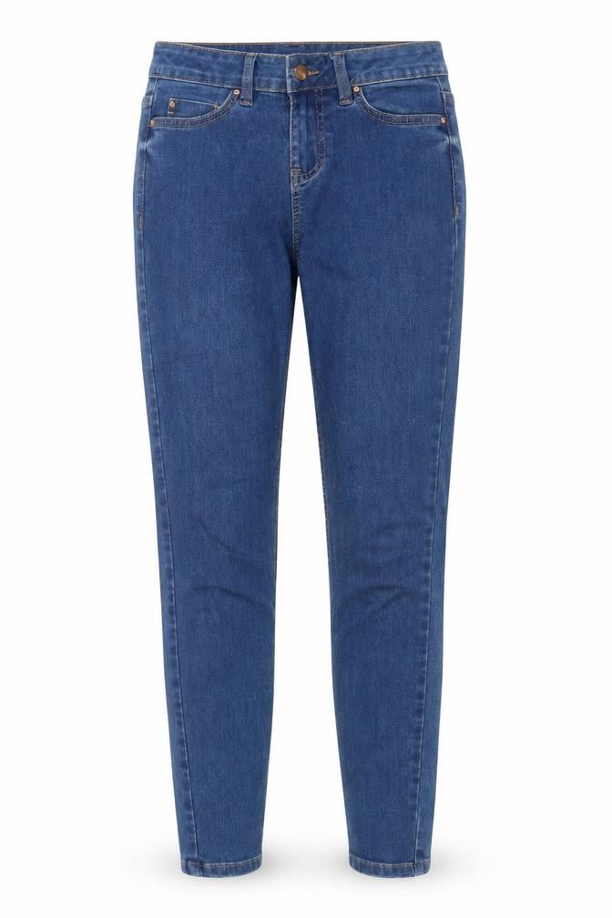 Preworn Womens Blue Cotton Skinny Jeans Size 28 in Regular Zip