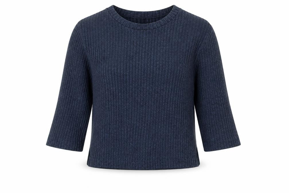 ASOS Womens Blue Round Neck Cotton Pullover Jumper Size 10 Pullover - Ribbed
