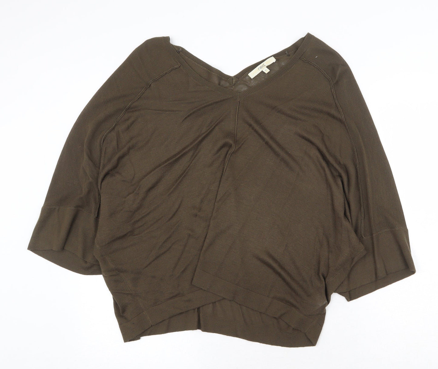 NEXT Womens Green Viscose Basic Blouse Size M V-Neck