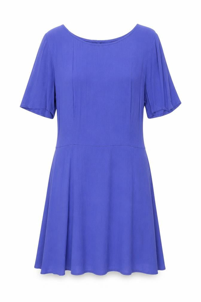 MNG Womens Purple Polyester Trapeze & Swing Size S Round Neck Zip