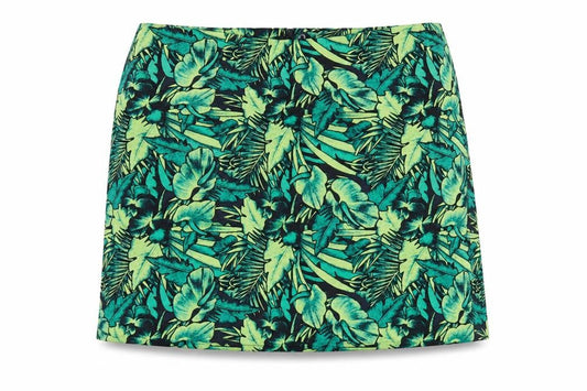 Divided by H&M Womens Green Floral Cotton A-Line Skirt Size 10 Zip