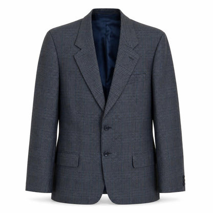 Berkertex Mens Blue Geometric Polyester Jacket Suit Jacket Size 40 Regular