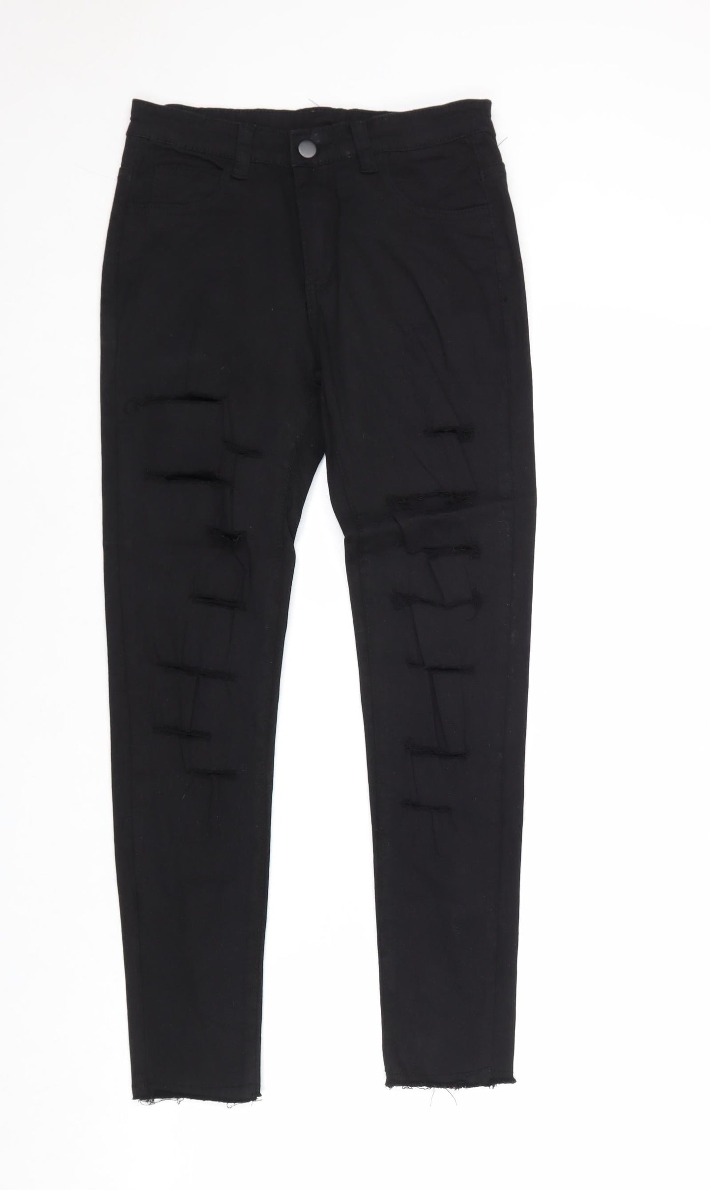 Jeans Womens Black Cotton Skinny Jeans Size S Regular Zip