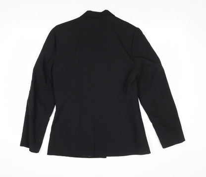 Select Womens Black Polyester Jacket Suit Jacket Size 12