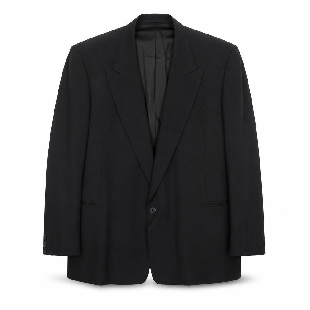 BHS Mens Black Polyester Jacket Blazer Size 42 Regular