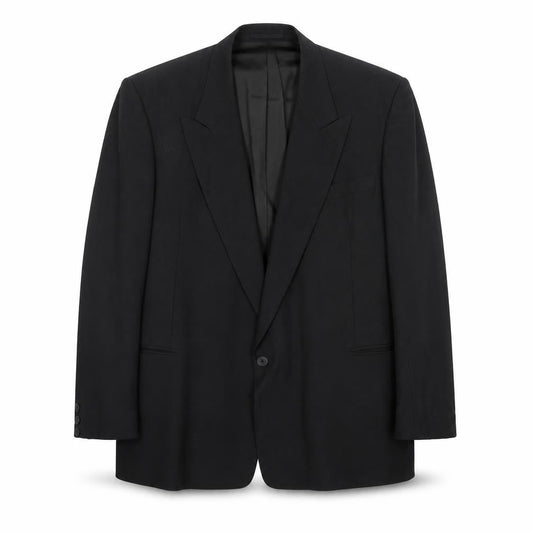 BHS Mens Black Polyester Jacket Blazer Size 42 Regular