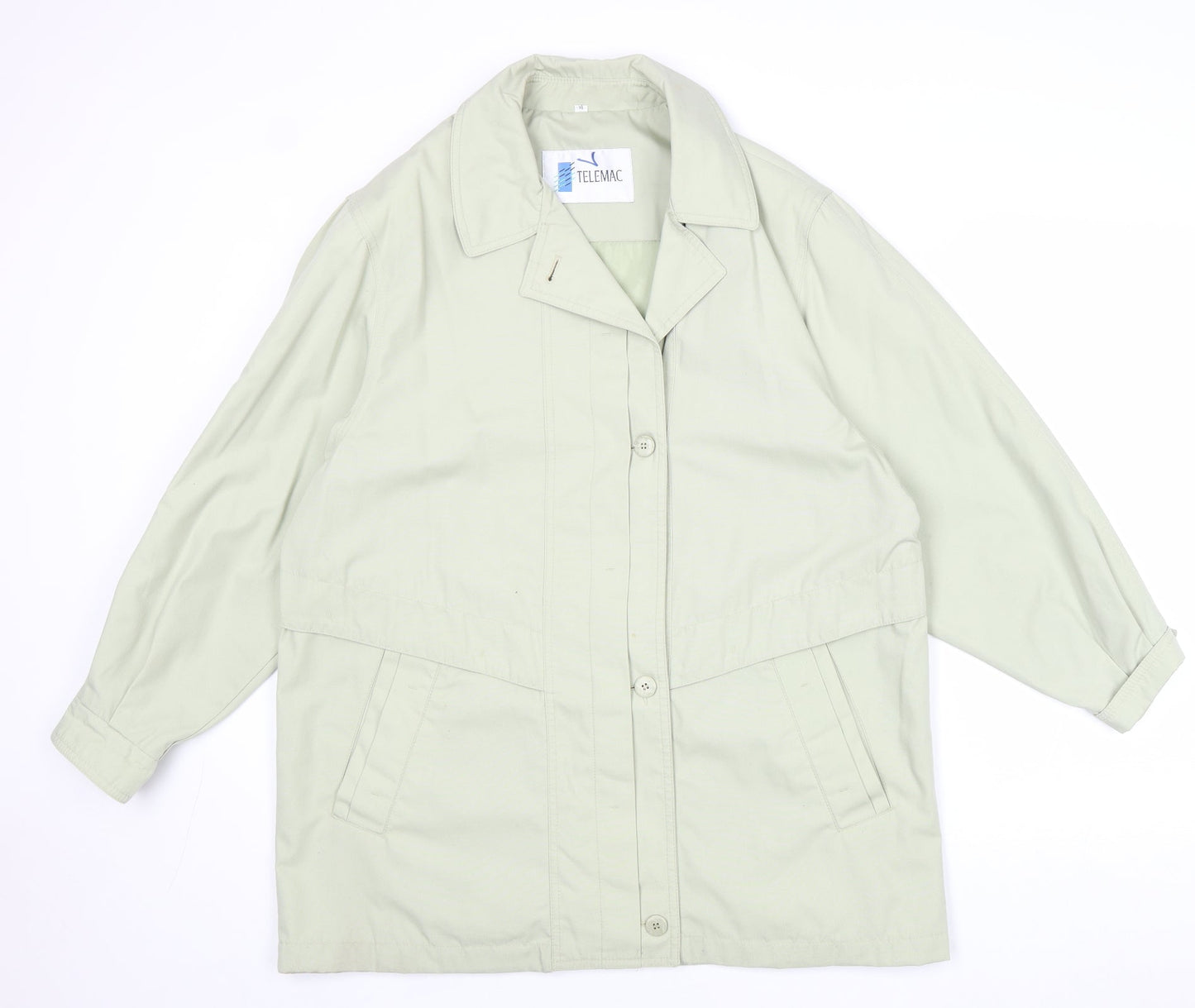 Telemac Womens Beige Jacket Size 14 Button
