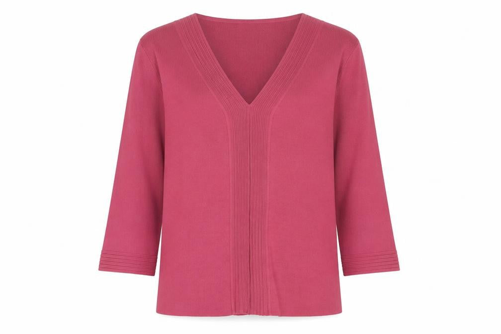 Klass Womens Purple V-Neck Viscose Pullover Jumper Size XL
