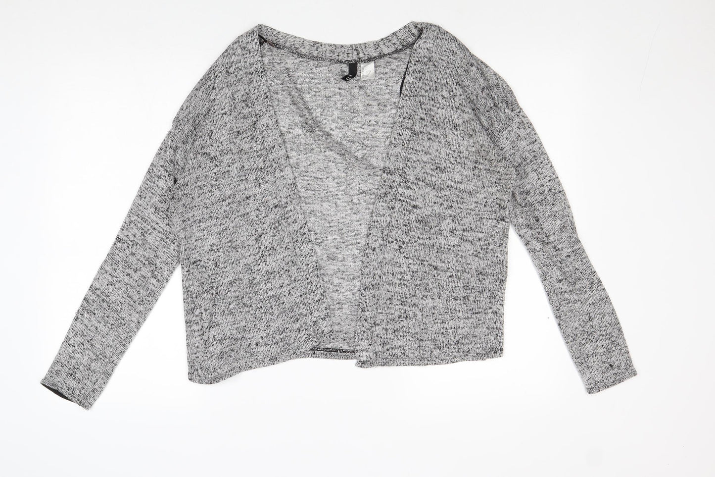 Divided by H&M Womens Grey V-Neck Polyester Cardigan Jumper Size S