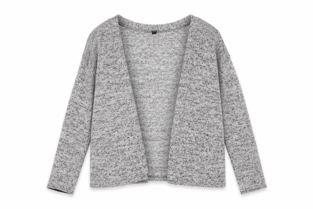 Divided by H&M Womens Grey V-Neck Polyester Cardigan Jumper Size S