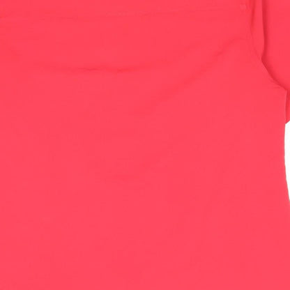 Silken Ladder Womens Pink Polyester Basic Button-Up Size 10 Collared