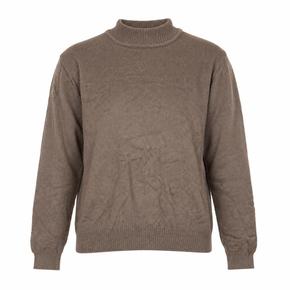 Damart Womens Brown High Neck Polyester Pullover Jumper Size 8