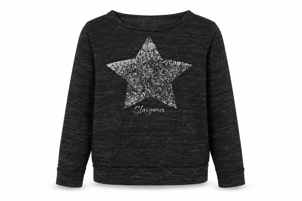 Matalan Womens Black Round Neck Polyester Pullover Jumper Size S - Stargaze