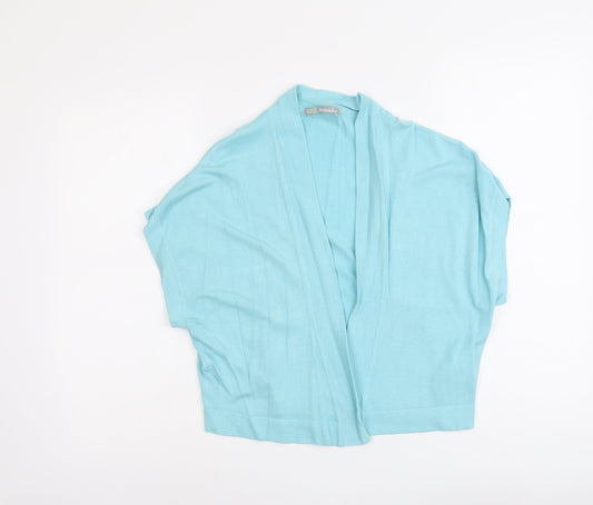 Marks and Spencer Womens Blue V-Neck Viscose Cardigan Jumper Size 14