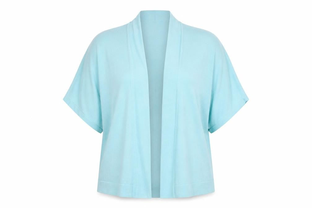 Marks & Spencer Womens Blue V-Neck Viscose Cardigan Jumper Size 14
