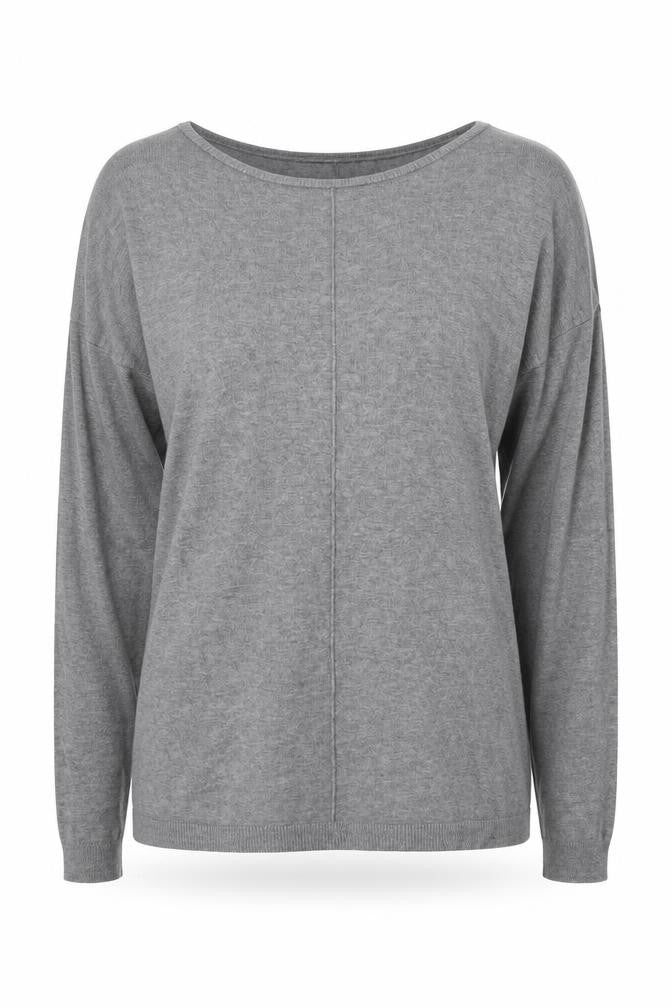 Atmosphere Womens Grey Round Neck Viscose Pullover Jumper Size 12