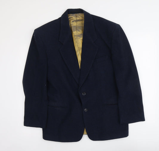 Gianni Calvino Mens Blue Polyester Jacket Suit Jacket Size S Regular