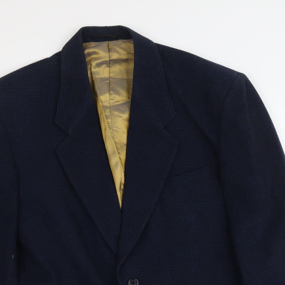 Gianni Calvino Mens Blue Polyester Jacket Suit Jacket Size S Regular
