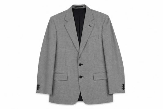 SCOTT Mens Black Geometric Polyester Jacket Blazer Size M Regular