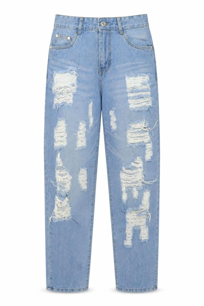 Denim Club Womens Blue Cotton Straight Jeans Size 8 L31 in Regular Button
