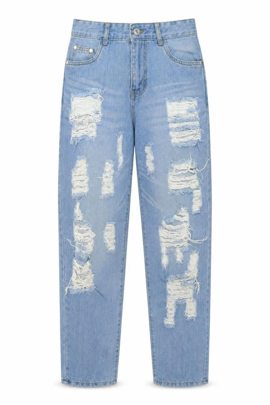 Denim Club Womens Blue Cotton Straight Jeans Size 8 L31 in Regular Button