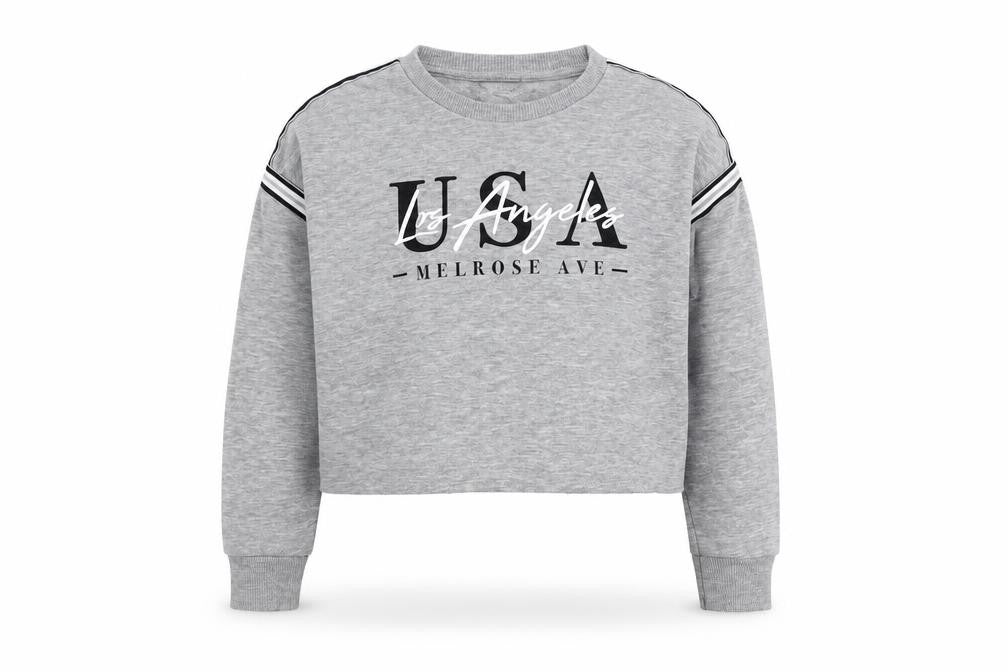 Primark Girls Grey Polyester Pullover Sweatshirt Size 7-8 Years Pullover