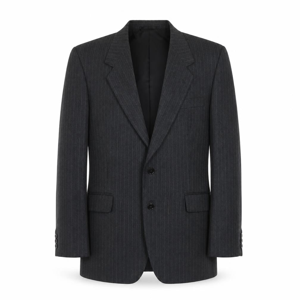 C&A Mens Grey Striped Wool Jacket Suit Jacket Size M Regular