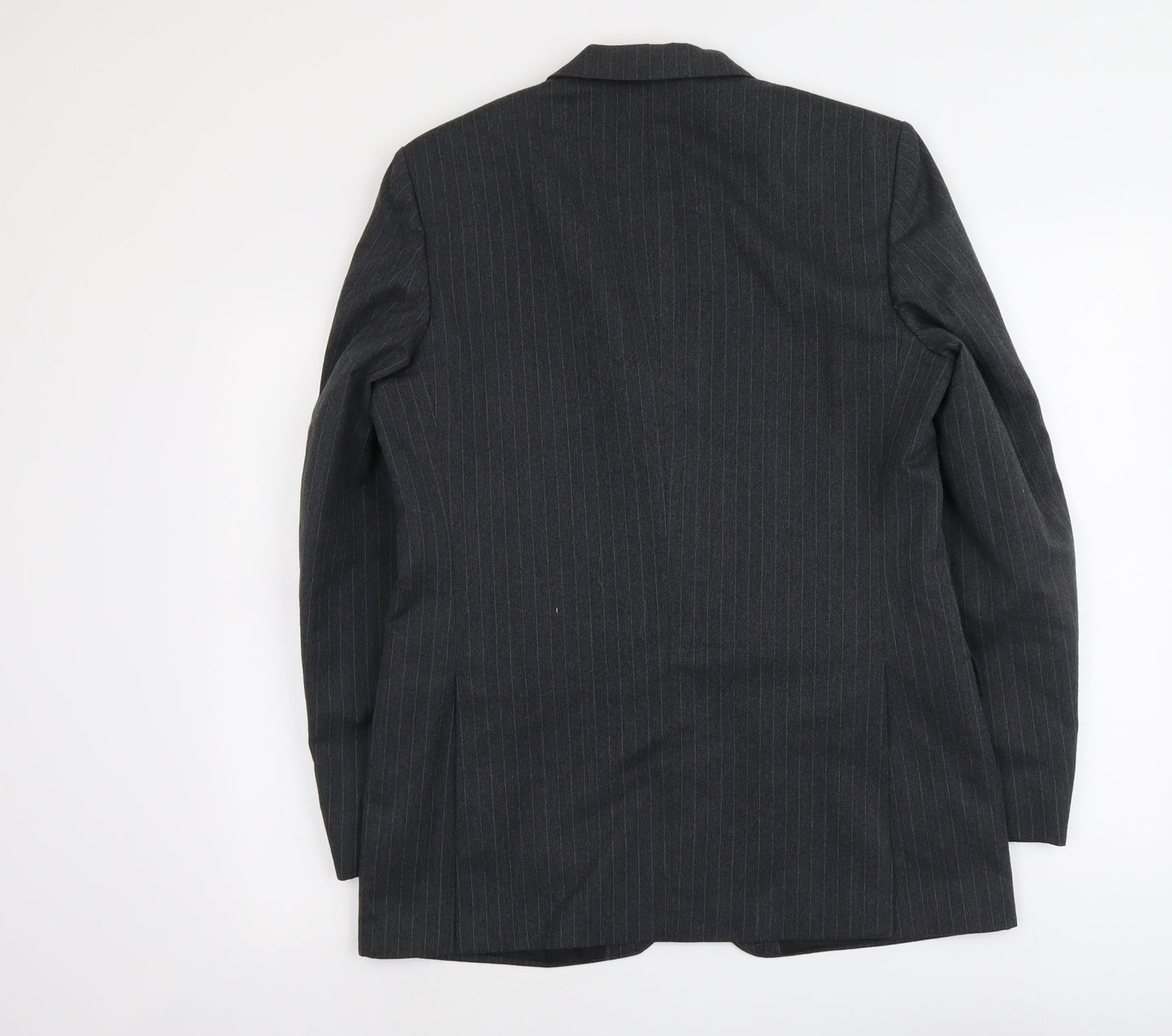 C&A Mens Grey Striped Wool Jacket Suit Jacket Size M Regular