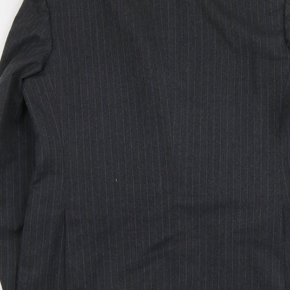 C&A Mens Grey Striped Wool Jacket Suit Jacket Size M Regular
